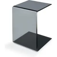 En.casa Bijzettafel Trölmapilu glas c vorm 60x40x40 cm grijs []