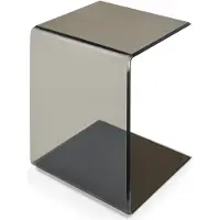 En.casa Bijzettafel Trölmapilu glas c vorm 60x40x40 cm donkergrijs []