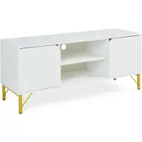 En.casa Tv-meubel Reyri 120x39x52 cm wit en goudkleurig []