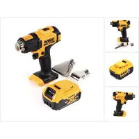 DeWalt Hete lucht droger, DCE 530 N Accupistool 18V 530°C + 1x accu 5.0Ah + oppervlak en reflectormondstuk - zonder