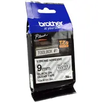 Brother Tape TZe-S121 Zwart op transparant (9 mm)