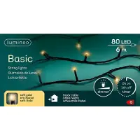 Kaemingk Basic kerstverlichting, 80 LED's, champagnekleur