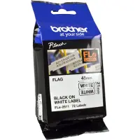 Brother FLe-2511 vlagtape zwart op wit 21 mm (origineel)