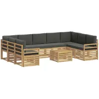 Syfax Buiten bankenset 10 pcs Wit en antracietkleurig 59 x 59 x 37 cm