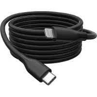 Digitus AK-600110-020-S USB-kabel USB 2.0 Apple Lightning stekker, USB-C stekker 2.00 m Zwart Flexibel, Zeer flexibel, Met USB, Silicone, Uitstekende
