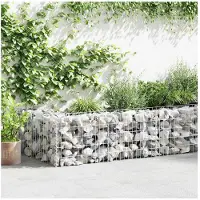 vidaXL Schanskorfmuur 450x30x50 cm gegalvaniseerd staal