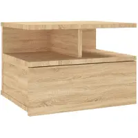 vidaXL Nachtkastje zwevend 40x31x27cm bewerkt hout sonoma eikenkleurig
