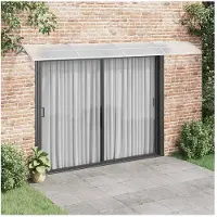 vidaXL Deurluifel 400x75 cm polycarbonaat grijs en transparant