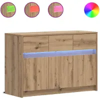 vidaXL TV Kast 91 x 34 x 61 cm Artisanaal eiken Bewerkt hout