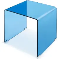 En.casa Bijzettafel Varlofrek gehard glas 50x50x50 cm blauw []