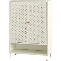 En.casa Schoenenkast Coleraine 115x80x35 cm cremewit []