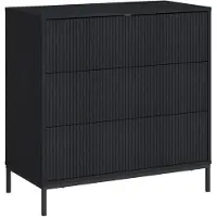 En.casa Ladekast Nykapin commode met 3 lades 80x80x40 cm zwart []