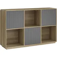 En.casa Dressoir Trömi 75x120x30 cm eikenkleurig en grijs []