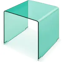 En.casa Bijzettafel Varlofrek gehard glas 50x50x50 cm groen []