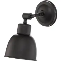 Euluna Wandlamp Emoti, dimbaar, zwart, Woon-/ Eetkamer, metaal, Industrieel design, wandlamp