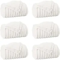 vidaXL Dekentjes 6 st Wit 150 x 130 cm 2.85 kg Fleece