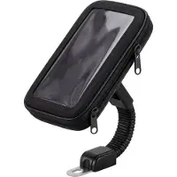 Phreeze Telefoonhouder Scooter - Flexibel - Spiegel Bevestiging- Waterdicht - Draaibaar - GSM Houder - Ook voor motorfiets, brommer & rolstoel - Universeel