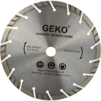 GEKO Diamant-Turbo-Segment-Trennscheibe, 230x10x22mm