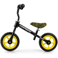 Milly Mally Dragon loopfiets zwart 10 inch - Kinderloopfiets