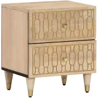 vidaXL Nachtkastjes 2 st 40x33x46 cm massief mangohout