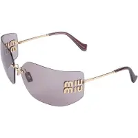 Miu Miu MU54YS 5AK06I goud lichtpaars bruin zonnebril