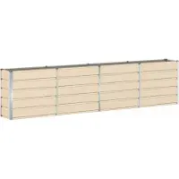 vidaXL Plantenbak Ivoor 320 x 40 x 75 cm Staal