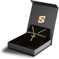 SERASAR Premium ketting heren [Trust] | Roestvast roestvrij staal | Stabiele ketting | Veilige sluiting | Kleur: Goud | Lengte: 50cm | Inclusief sieradendoosje