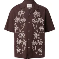Only & Sons Overhemd 'ONSMARVIN' beige / chocoladebruin