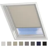 Coulisse Dakraam Rolgordijn Verduisterend - Trend - Sand - voor VELUX: PK08
