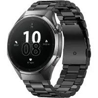 Forever xBase SW-720: Waterdichte smartwatch voor heren met een groot, zwart stalen horlogeband