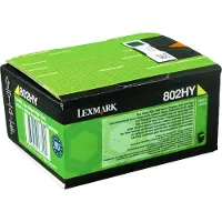 Lexmark 80C2HY0 (802HY) Toner Geel Hoge capaciteit