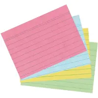 Herlitz 10836245 indexkaart Blauw, Groen, Roze, Geel 200 stuk(s)
