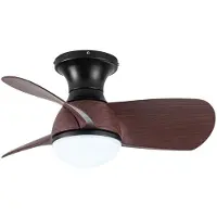 CristalRecord Plafondventilator Epona Mini Ø 64 cm hout zwart