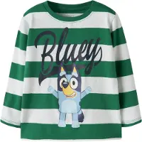 Name it Shirt 'NMMJustin Bluey' nachtblauw / lichtblauw / groen / wit