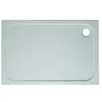Crosswater Showertray Shower Tray douchebak - 120x80x4.5cm rechthoek antikalkbehandeling stpne resin - wit SR0R81200