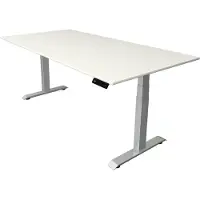Kerkmann Move4 Elektrisch hoogteverstelbaar Zit-sta-bureau Wit T-voet 2000 (B) x 1.000 (D) x 1290 (H) mm Hout, Metaal