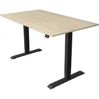 Kerkmann Move 1 Zit-sta-bureau Rechthoekig Ahorn T-Voet 1.600 (B) x 800 (D) x 1.230 (H) mm