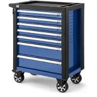 HBM gereedschapswagen 7 laden, 76,5 cm, blauw