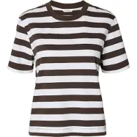 Selected Shirt 'SLFESSENTIAL' donkerbruin / wit