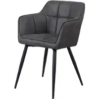 En.casa Eetkamerstoel Birmingham kuipstoel 81x57x53 cm donkergrijs en zwart []