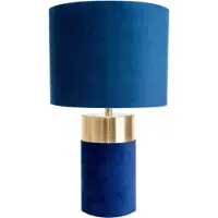 Näve Tafellamp 3189512, blauw, Woon-/ Eetkamer, Textiel / Stof / Zijde, Tafellamp