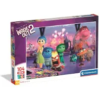 Clementoni - Kinderpuzzel - 104 Maxi Stukjes - Inside Out 2 - Afmetingen: 62 x 42 cm - Vanaf 4 jaar