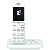 Telekom Deutsche Sinus A12, analoge/DECT-telefoon, draadloze handset, handsfreefunctie, 100 contacten, wit. (Alleen geschikt voor gebruik met Deutsche .)