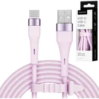 Krüger&Matz Basic - USB-C-kabel - Silikon - 1m - Roze