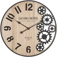 Mauro Ferretti wandklok, Grand, zwart en bruin, 60x4,5 cm