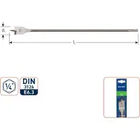Rotec SPEEDBOOR 1/4" BIT-AANSLUITING 19X400
