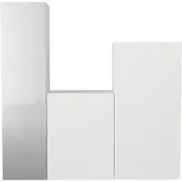 Vente-unique Modulaire kast met 3 deuren - Met spiegel - L180 cm - Wit - TELEZA