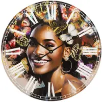 Mauro Ferretti wandklok Kourt, diameter 60 cm, dikte 4,5 cm, meerkleurig