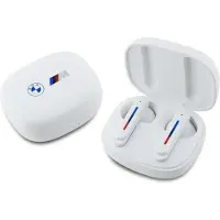BMW Bluetooth-hoofdtelefoon Bmbemiatp20Loh, TWS + oplaadstation, wit, met bedrukte logo's