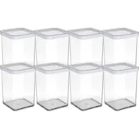 Rotho Loft voedselbewaardozen - met witte siliconenafdichtring - 1 liter - transparant